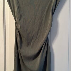 Zara Sage Green High-Neck Dress